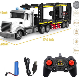 ماشین کنترلی تریلی خودرو بر بزرگ Remote Control TRANSPORT TRUCK مقیاس 1:24_اسباب بازی